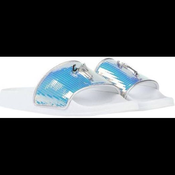 giuseppe zanotti BNIB iridescent logo slides - Picture 7 of 11